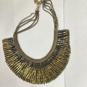 Stella & Dot Gold and Black Statement Necklace